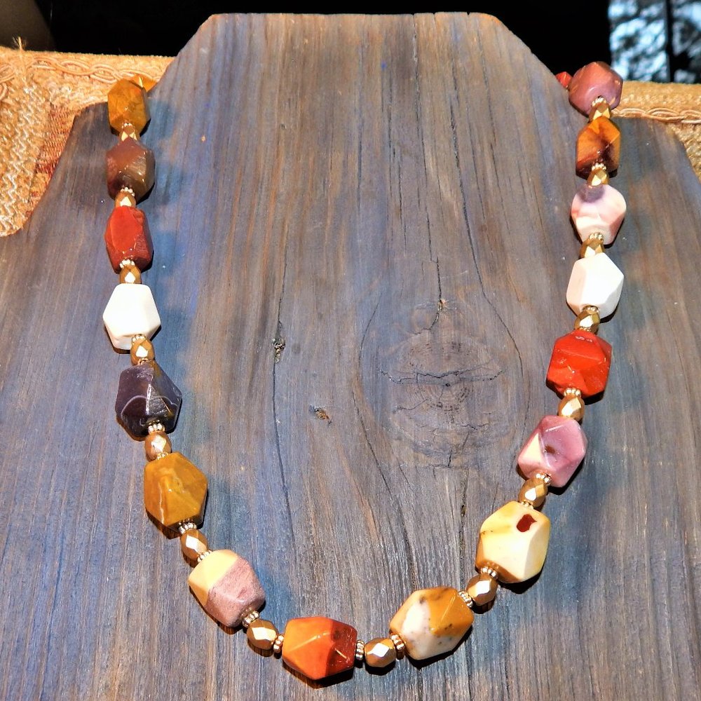 Free Spirit Faceted Semi Precious Stone Necklace